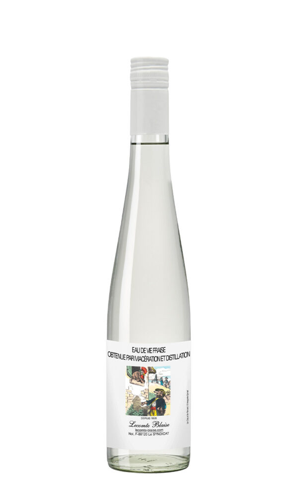 Eau de Vie Fraise<br> obtenue par macération et distillation <br> 43% vol. 50cl – Image 1