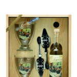 Absinthe Libertine® Originale 55% vol. caisse bois 1 btl 20cl + 2 verres + 2 cuillères