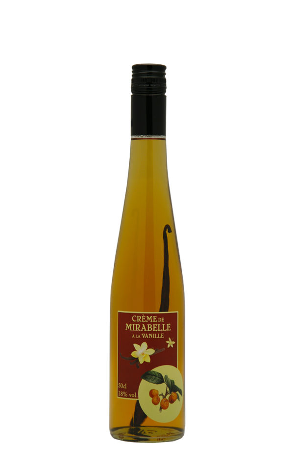 mirabelle-a-la-vanille-50cl Crème de Mirabelle <br>à la Vanille <br>18% vol. 50 cl – Image 1