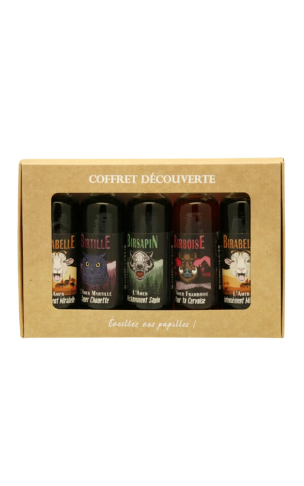 cageonnette Liqueurs 6 mignonnettes 3 cl panachées (2) Cageonnette de<br> 5 mignonnettes d'Amer – Image 1